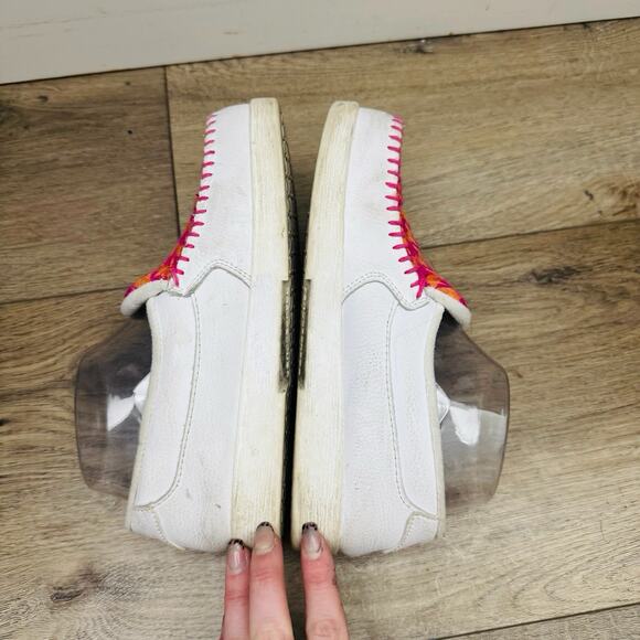 DC Villain Orange And Pink Houndstooth Slip On Shoe Women’s Size 6.5 - Picture 7 of 11